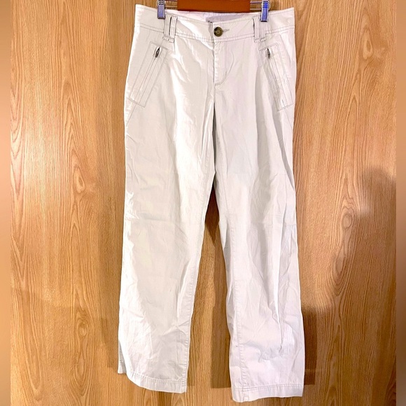 Light Khaki Bootcut Front Zipper Pocket Pants - Picture 1 of 5